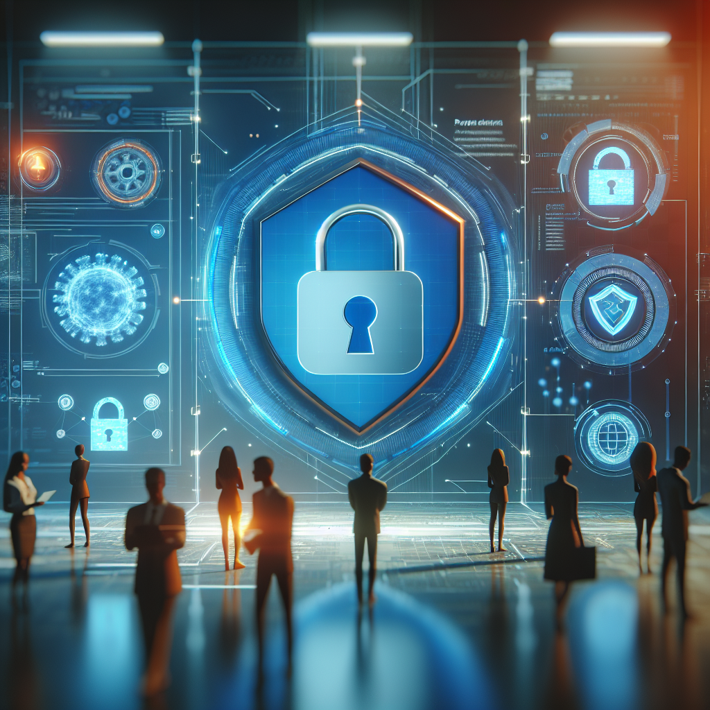 Banner fotorrealista de seguridad y privacidad para BetWarrior, ambiente moderno y digital, espacio para título.